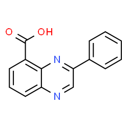 ChemSpider 2D Image | 3-Phenyl-5-quinoxalinecarboxylic acid | C15H10N2O2