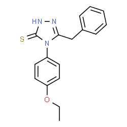 ChemSpider 2D Image | 5-benzyl-4-(4-ethoxyphenyl)-4H-1,2,4-triazole-3-thiol | C17H17N3OS