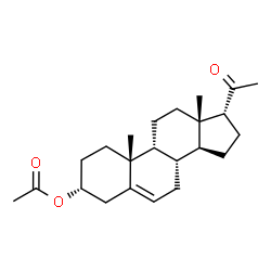 ChemSpider 2D Image | (3alpha,9beta,17alpha)-20-Oxopregn-5-en-3-yl acetate | C23H34O3
