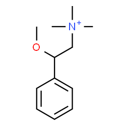 ChemSpider 2D Image | 2-Methoxy-N,N,N-trimethyl-2-phenylethanaminium | C12H20NO