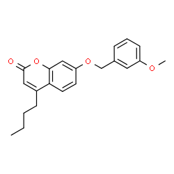ChemSpider 2D Image | 4-Butyl-7-[(3-methoxybenzyl)oxy]-2H-chromen-2-one | C21H22O4