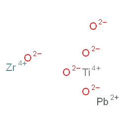 ChemSpider 2D Image | plumbous; oxygen(-2) anion; titanium(+4) cation; zirconium(+4) cation | O5PbTiZr