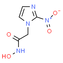 ChemSpider 2D Image | N-Hydroxy-2-(2-nitro-1H-imidazol-1-yl)acetamide | C5H6N4O4