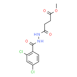 ChemSpider 2D Image | Methyl 4-[2-(2,4-dichlorobenzoyl)hydrazino]-4-oxobutanoate | C12H12Cl2N2O4