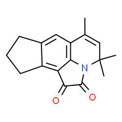 ChemSpider 2D Image | 4,4,6-Trimethyl-4,8,9,10-tetrahydrocyclopenta[g]pyrrolo[3,2,1-ij]quinoline-1,2-dione | C17H17NO2
