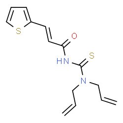 ChemSpider 2D Image | (2E)-N-(Diallylcarbamothioyl)-3-(2-thienyl)acrylamide | C14H16N2OS2