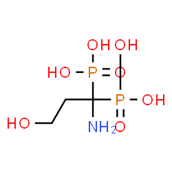 ChemSpider 2D Image | (1-Amino-3-hydroxy-1,1-propanediyl)bis(phosphonic acid) | C3H11NO7P2