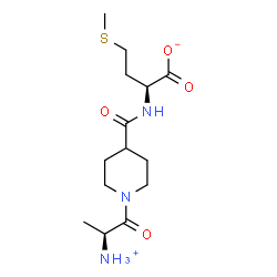 ChemSpider 2D Image | (2S)-2-[({1-[(2S)-2-Ammoniopropanoyl]-4-piperidinyl}carbonyl)amino]-4-(methylsulfanyl)butanoate | C14H25N3O4S