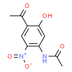 ChemSpider 2D Image | N-(4-Acetyl-5-hydroxy-2-nitrophenyl)acetamide | C10H10N2O5