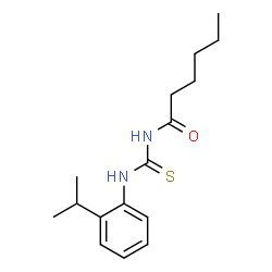 ChemSpider 2D Image | N-[(2-Isopropylphenyl)carbamothioyl]hexanamide | C16H24N2OS