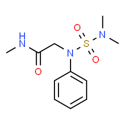 ChemSpider 2D Image | N~2~-(Dimethylsulfamoyl)-N-methyl-N~2~-phenylglycinamide | C11H17N3O3S