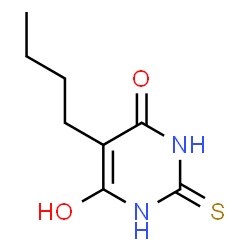 ChemSpider 2D Image | 5-Butyl-2-sulfanylpyrimidine-4,6-diol | C8H12N2O2S