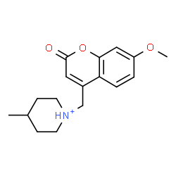 ChemSpider 2D Image | 1-[(7-Methoxy-2-oxo-2H-chromen-4-yl)methyl]-4-methylpiperidinium | C17H22NO3