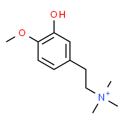 ChemSpider 2D Image | 3-Hydroxy-4-methoxy-N,N,N-trimethylbenzeneethanaminium | C12H20NO2