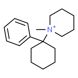 ChemSpider 2D Image | 1-Methyl-1-(1-phenylcyclohexyl)piperidinium | C18H28N