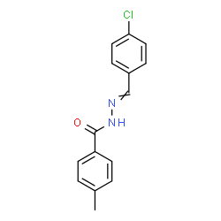 ChemSpider 2D Image | N'-(4-Chlorobenzylidene)-4-methylbenzohydrazide | C15H13ClN2O