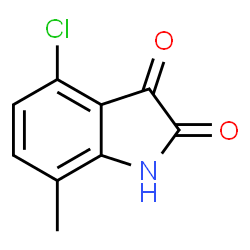 ChemSpider 2D Image | 4-Chloro-7-methyl-1H-indole-2,3-dione | C9H6ClNO2