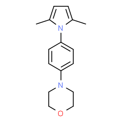 ChemSpider 2D Image | 4-[4-(2,5-Dimethyl-1H-pyrrol-1-yl)phenyl]morpholine | C16H20N2O