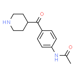 ChemSpider 2D Image | N-(4-(Piperidine-4-carbonyl)phenyl)acetamide | C14H18N2O2