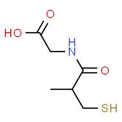 ChemSpider 2D Image | N-(2-Methyl-3-sulfanylpropanoyl)glycine | C6H11NO3S