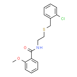 ChemSpider 2D Image | N-{2-[(2-Chlorobenzyl)sulfanyl]ethyl}-2-methoxybenzamide | C17H18ClNO2S