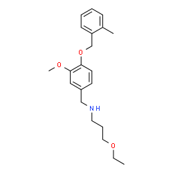 ChemSpider 2D Image | 3-Ethoxy-N-{3-methoxy-4-[(2-methylbenzyl)oxy]benzyl}-1-propanamine | C21H29NO3