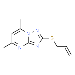 ChemSpider 2D Image | 2-(allylthio)-5,7-dimethyl[1,2,4]triazolo[1,5-a]pyrimidine | C10H12N4S