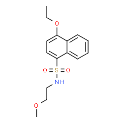 ChemSpider 2D Image | 4-Ethoxy-N-(2-methoxyethyl)-1-naphthalenesulfonamide | C15H19NO4S