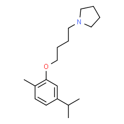 ChemSpider 2D Image | 1-[4-(5-Isopropyl-2-methylphenoxy)butyl]pyrrolidine | C18H29NO