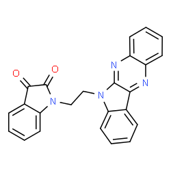 ChemSpider 2D Image | 1-(2-Indolo[2,3-b]quinoxalin-6-yl-ethyl)-1H-indole-2,3-dione | C24H16N4O2