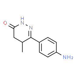ChemSpider 2D Image | 6-(4-Aminophenyl)-5-methyl-4,5-dihydro-3(2H)-pyridazinone | C11H13N3O