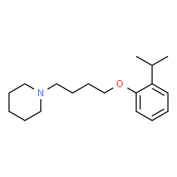 ChemSpider 2D Image | 1-[4-(2-Isopropylphenoxy)butyl]piperidine | C18H29NO