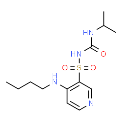 ChemSpider 2D Image | 4-(Butylamino)-N-(isopropylcarbamoyl)-3-pyridinesulfonamide | C13H22N4O3S