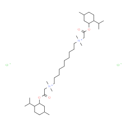 ChemSpider 2D Image | N,N'-Bis{2-[(2-isopropyl-5-methylcyclohexyl)oxy]-2-oxoethyl}-N,N,N',N'-tetramethyl-1,10-decanediaminium dichloride | C38H74Cl2N2O4