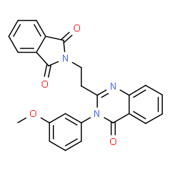 ChemSpider 2D Image | 2-{2-[3-(3-Methoxyphenyl)-4-oxo-3,4-dihydro-2-quinazolinyl]ethyl}-1H-isoindole-1,3(2H)-dione | C25H19N3O4