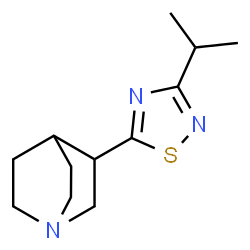 ChemSpider 2D Image | 3-(3-Isopropyl-1,2,4-thiadiazol-5-yl)quinuclidine | C12H19N3S