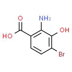 ChemSpider 2D Image | 2-Amino-4-bromo-3-hydroxybenzoic acid | C7H6BrNO3