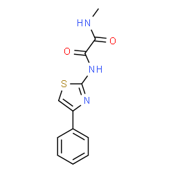 ChemSpider 2D Image | N-Methyl-N'-(4-phenyl-1,3-thiazol-2-yl)ethanediamide | C12H11N3O2S