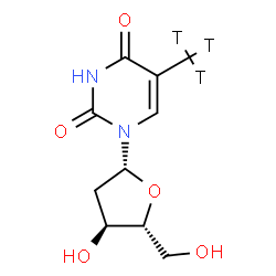 ChemSpider 2D Image | (~3~H_3_)Thymidine | C10H11T3N2O5