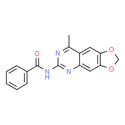 ChemSpider 2D Image | N-(8-Methyl[1,3]dioxolo[4,5-g]quinazolin-6-yl)benzamide | C17H13N3O3