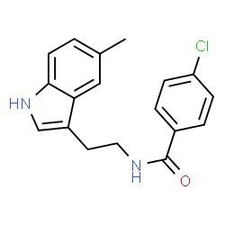 ChemSpider 2D Image | 4-Chloro-N-[2-(5-methyl-1H-indol-3-yl)ethyl]benzamide | C18H17ClN2O