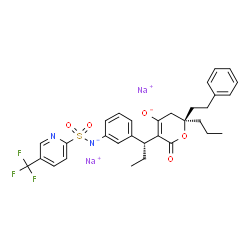 ChemSpider 2D Image | Tipranavir disodium | C31H31F3N2Na2O5S