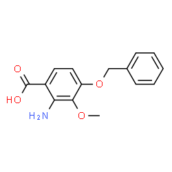 ChemSpider 2D Image | 2-Amino-4-(benzyloxy)-3-methoxybenzoic acid | C15H15NO4
