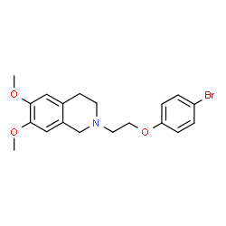 ChemSpider 2D Image | 2-[2-(4-Bromophenoxy)ethyl]-6,7-dimethoxy-1,2,3,4-tetrahydroisoquinoline | C19H22BrNO3