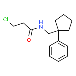ChemSpider 2D Image | 3-Chloro-N-[(1-phenylcyclopentyl)methyl]propanamide | C15H20ClNO