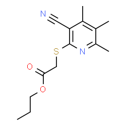ChemSpider 2D Image | Propyl [(3-cyano-4,5,6-trimethyl-2-pyridinyl)sulfanyl]acetate | C14H18N2O2S