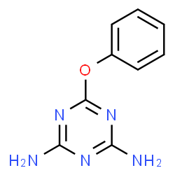 ChemSpider 2D Image | 6-Phenoxy-1,3,5-triazine-2,4-diamine | C9H9N5O