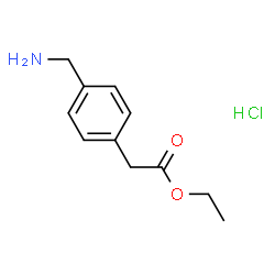 ChemSpider 2D Image | Ethyl [4-(aminomethyl)phenyl]acetate hydrochloride (1:1) | C11H16ClNO2