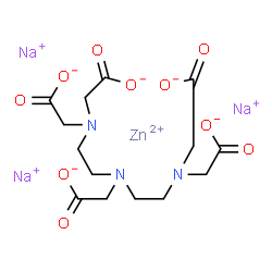 ChemSpider 2D Image | Sodium zinc 2,2',2'',2''',2''''-(1,2-ethanediylnitrilo)pentaacetate (3:1:1) | C14H18N3Na3O10Zn