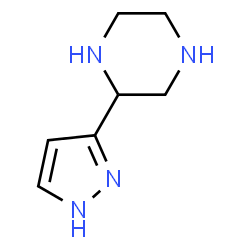 ChemSpider 2D Image | 2-(1H-Pyrazol-3-yl)piperazine | C7H12N4
